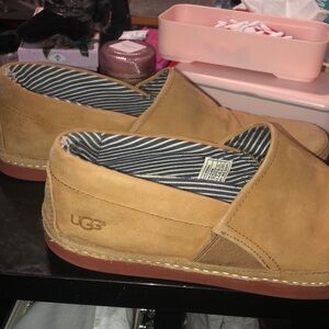 UGG Men's Tan Slip-On Shoes~12~leather